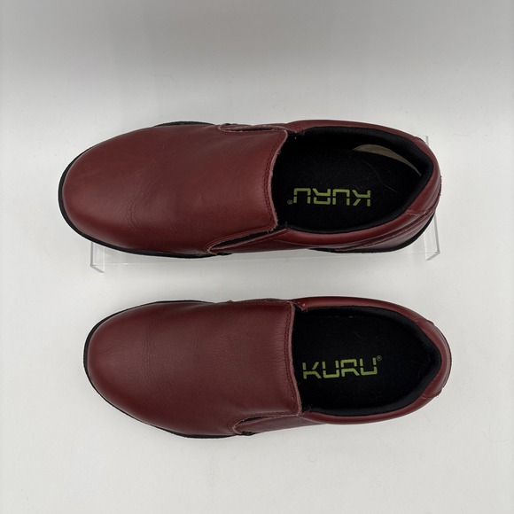 KURU Kivi Slip On Shoes Womens 9 US Comfort Walking Loafers Red Leather 201904E - Picture 2 of 11